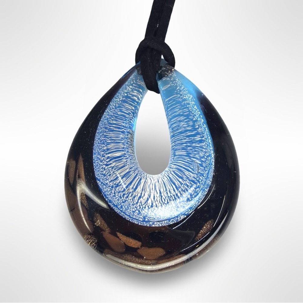 Handmade Boho Glass Pendant Necklace
